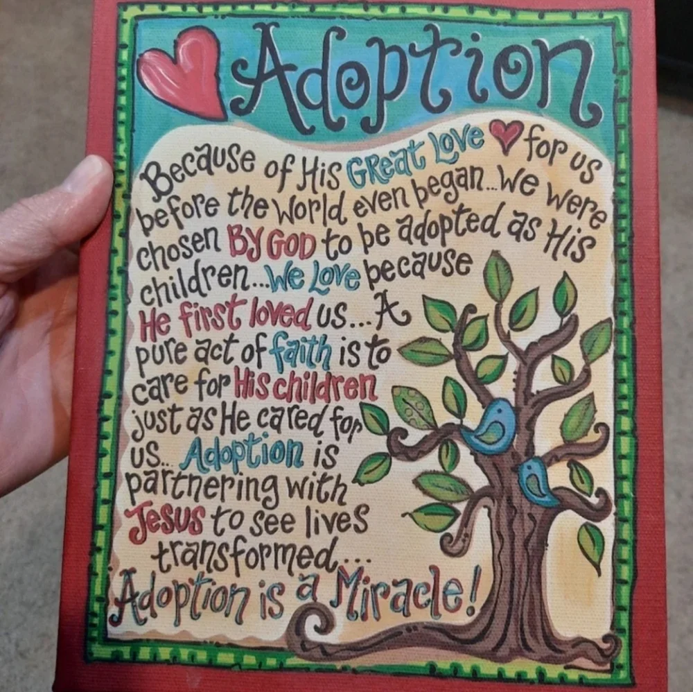 Adoption Story art on canvas inspirational Luna